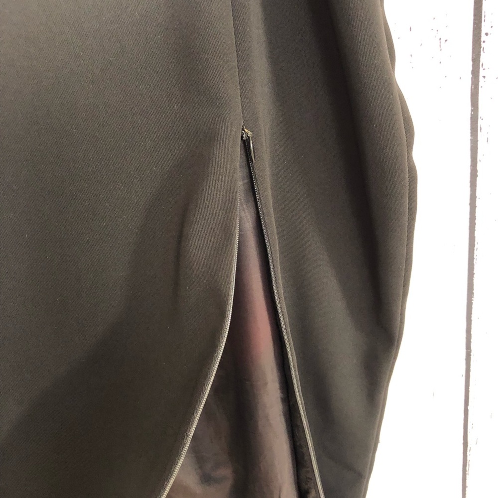 Cache Maxi Long Side Zipper Black Skirt Size 12 - Picture 3 of 7
